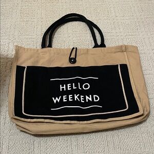 “Hello Weekend” tote EUC